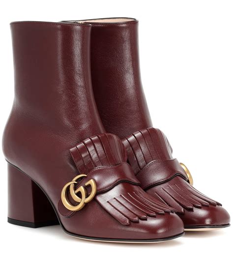 gucci marmont shoes red|Gucci Marmont boots.